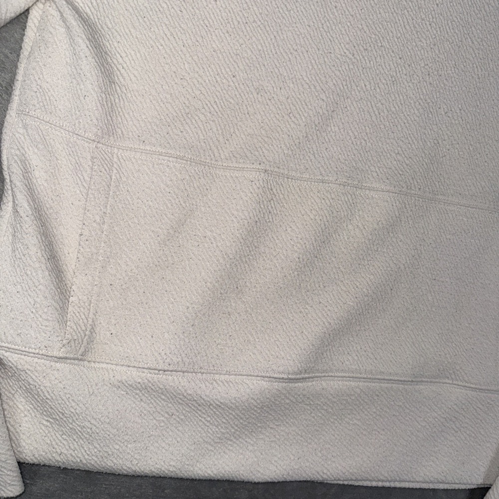 Prana Sweatshirt‎ Womens Small Cream Pullover Sunrise Crewneck Pocket Textured - Picture 4 of 11